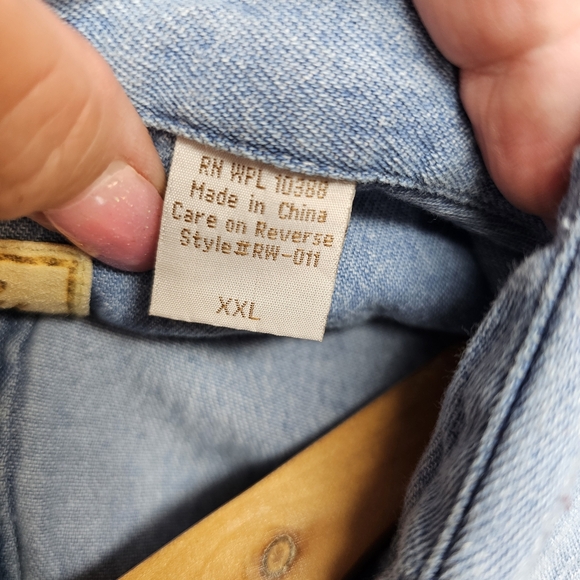 Mens western shirt in Denim XXL - Picture 5 of 5